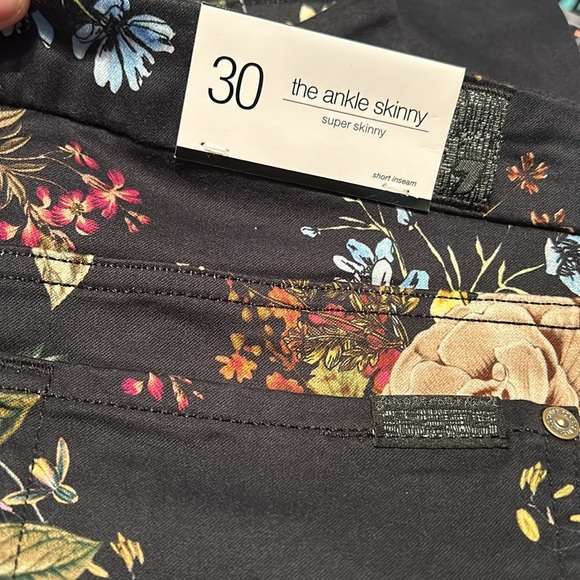 ✨HP✨ NWT $199 7 For All Mankind Skinny Ankle English Botanical - Picture 3 of 7